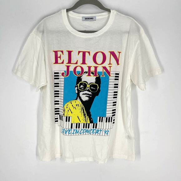 Daydreamer Elton John Live In Concert '92 Boyfriend Tee Medium - Picture 2 of 9